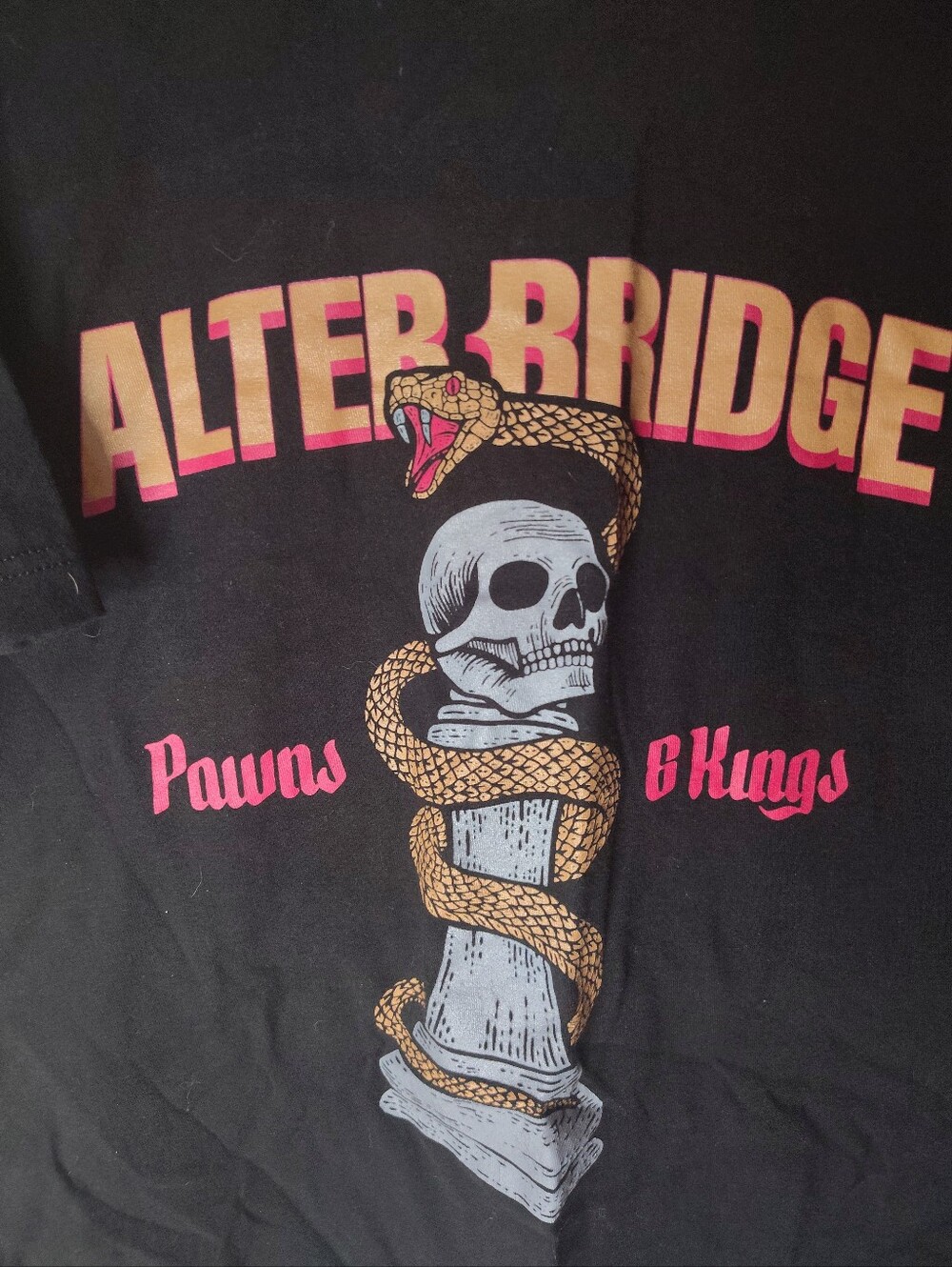 Alter Bridge Pawns & Kings Band T Shirt Black Size Large